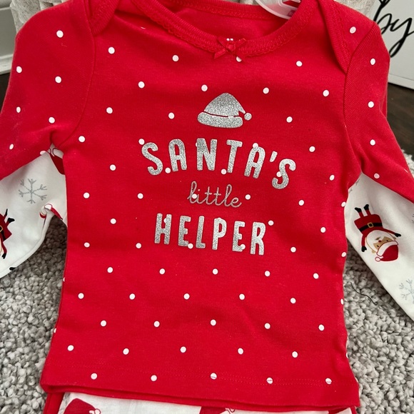 Carter’s 3-pc Baby Girl Christmas Set, Santa’s Helper 3-6M, NEW WITH TAGS - Picture 2 of 6